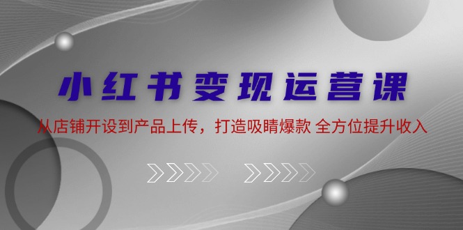 （12520期）小红书变现运营课：从店铺开设到产品上传，打造吸睛爆款 全方位提升收入-神牛哥资源总站