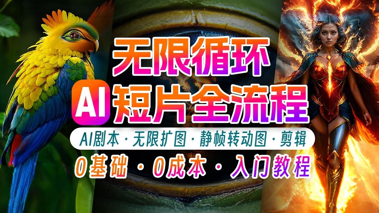 AI剪辑无限循环画面，新手小白轻松月入上万的秘技-神牛哥资源总站